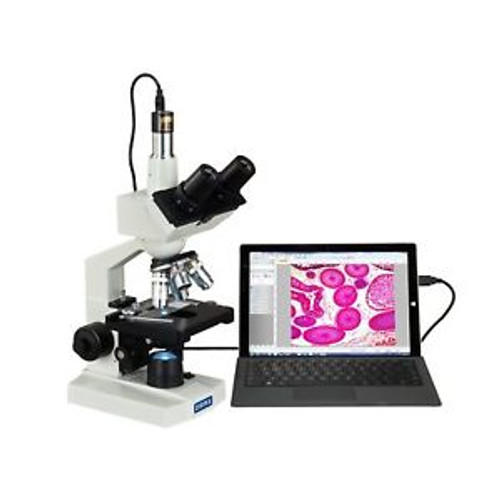 Omax 40X-2500X Led Digital Trinocular Lab Compound Microscope With Usb Camera...