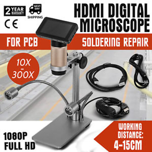 Hdmi Digital Microscope For Pcb Soldering Repair 5V Dc  Dual Lights 1080P Hot