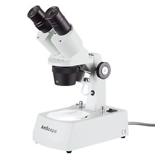 Amscope 20X-30X-40X-60X Binocular Stereo Microscope With Two Halogen Lights