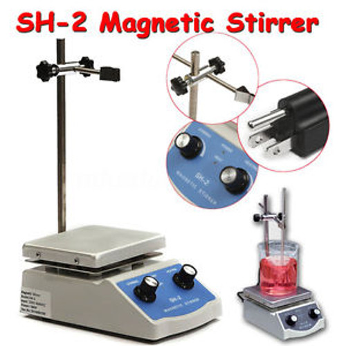 SH-2 220V/50Hz Hot Plate Magnetic Stirrer Dual Control Machine Stir+Stir Bar C3