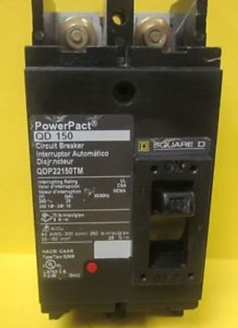 Square D Powerpact Qd 150 150 Amp 2 Pole Circuit Breaker Qdp22150Tm .......Wj-03