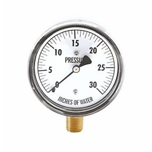 Cole-Parmer Pressure Gauge ~ 1/4 NPT(M) process connection 0 to 100 Water Co...