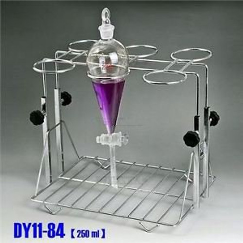 Adjustable Lifting 250Ml Stainless Steel Separatory Funnel Stand / Frame H