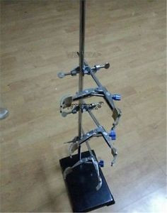 Lab Support 1Pc Flask Clamp Stand With 3Pcs Exte Iron Retort Ring Stand New T