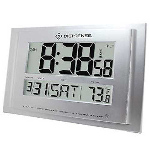 Digi-Sense Traceable Radio-Controlled Digital Wall Clock With Calibration