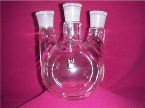 Side Two 24/29 Joints New Round Bottom Flask 5000Ml (5L 3-Neck Center 45/40 W