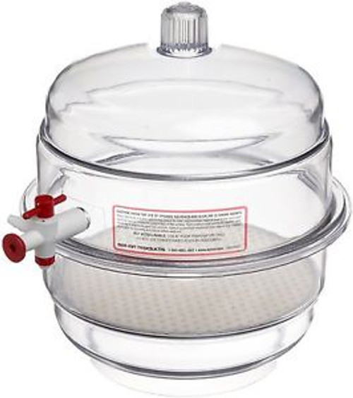 Bel-Art F42022-0000 Space Saver Polycarbonate Vacuum Desiccator With Clear ...