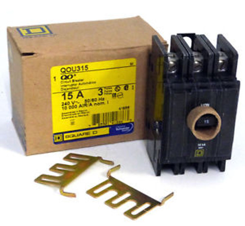 New Square D Qou315 15A 3-Pole 240V Circuit Breaker 1 Year Warranty