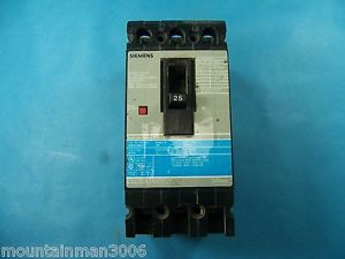 New Siemens 25A 3P 480V Sentron Series Circuit Breaker Ed43B025  Ed4  Nos