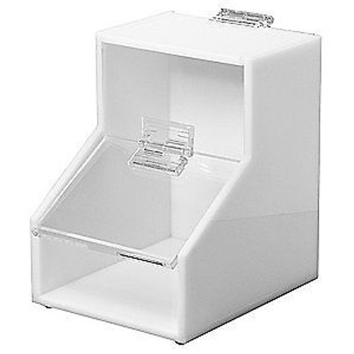 S Acrylic Storage Binwhite With Clear Front 18669-0001 White With Clear Front