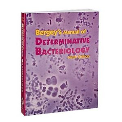 Bergeys Manual Of Determinative Bacteriology