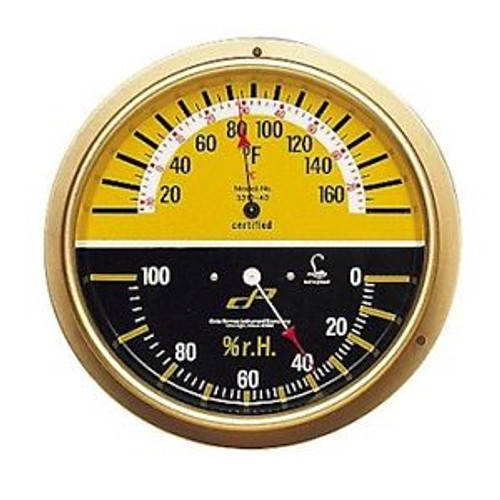 Cole-Parmer Brass Case Indicator % Rh/ And °F/°C