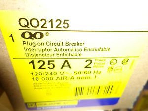 New Square D Qo2125  125A 2P