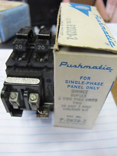 Ite P2020-2 20 Amp 2 Pole Tandem Pushmatic Circuit Breaker  New