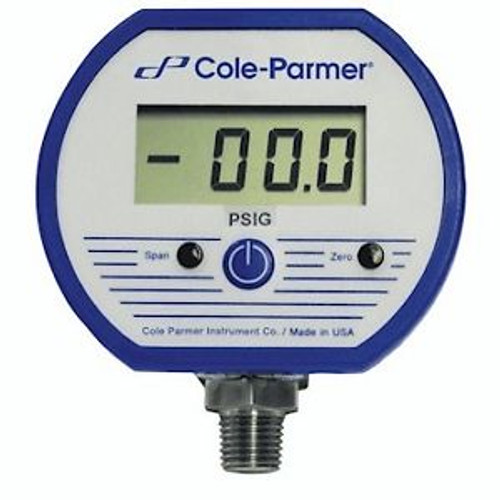 Cole-Parmer Battery-Powered Digital Gauge 760 To 0 Torr Absolute 1/4 Npt(M)