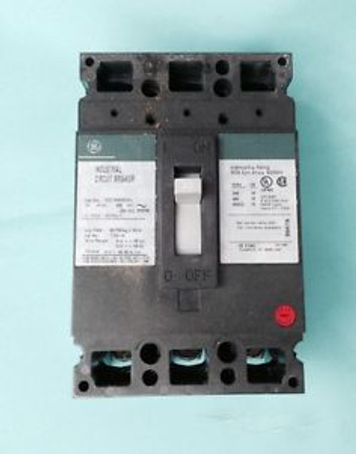 Ge Molded Case Circuit Breaker 30 Amp 3 Pole Model 3 Ted134030Wl