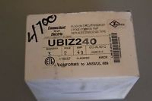 New 2 Zinsco Ubiz240 Circuit Breaker Type Z 2Pole 40A 120/240Vac