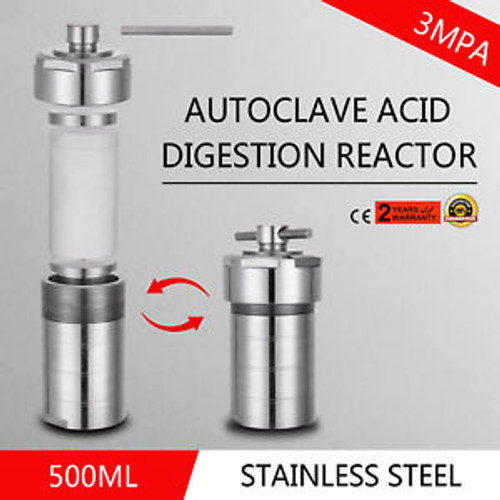 500Ml Hydrothermal Synthesis Autoclave Reactor 19Lbs Insulation Acid Digestion