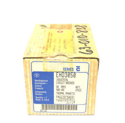 New Sealed Westinghouse  Ehd3050 Circuit Breaker