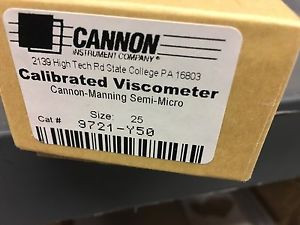 Cannon 9721-Y50 Calibrated Viscometer Size 25