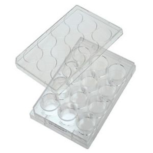 Cole-Parmer 12-Well Treated Cell Culture Plate With Lid 100/Cs