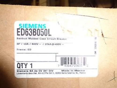 New Siemens Ed63B050L  50A 3P