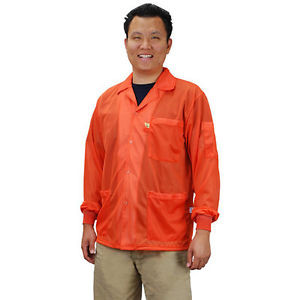 Desco 73915 Statshield Smock Jacket with Cuffs Orange 2XLarge