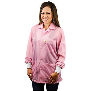 Desco 74204 Statshield Smock Jacket with Knitted Cuffs Pink XLarge