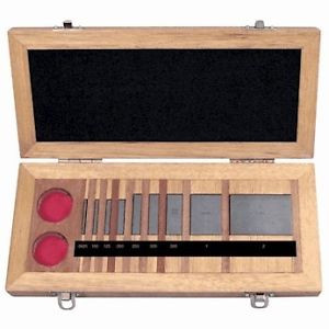 Fowler 53-670-002 Micrometer Calibration Set 9 Steel Gauge Blocks