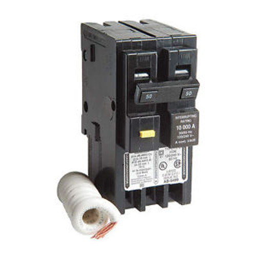 Plug In Circuit Breaker 50A 2P 10Ka 240V Hom250Gfi