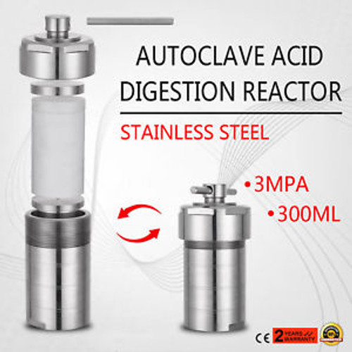 300Ml Hydrothermal Synthesis Autoclave Reactor Acid Digestion 3Mpa Teflon Lined