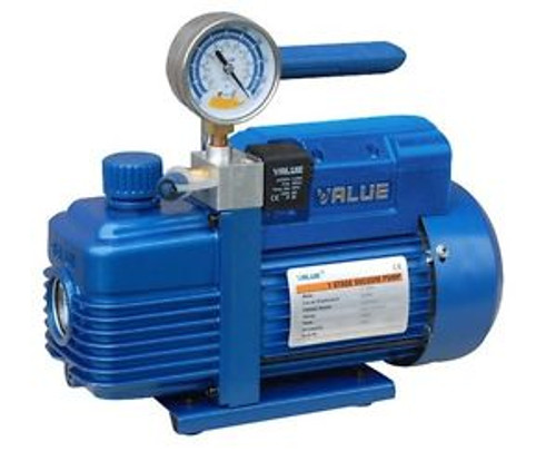 220Vsingle-Stage Vacuum Air Pump For Vacuum Suction Filtrationw/Pressure Gauge