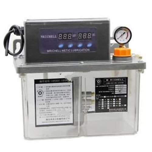 4L Auto Lubrication Pump Cnc Digital Electronic Timer Lcd Automatic Oiler 220V W