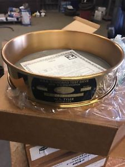 W.S Tyler 8 #40 Test Sieve New Brass on SS Mining Testing Lab Sand Gravel