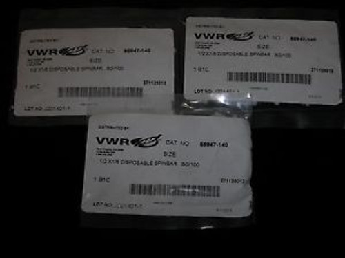 3 Packs of 100 VWR Scientific 58947-140 Magnetic Stir Bars  x  (300 in total)