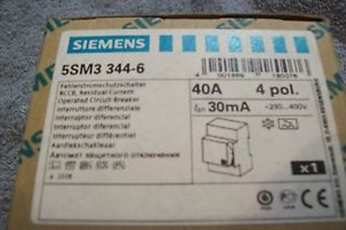 Siemens Circuit Breaker 5Sm3 344-6 40A 4 Pol 230..400V New