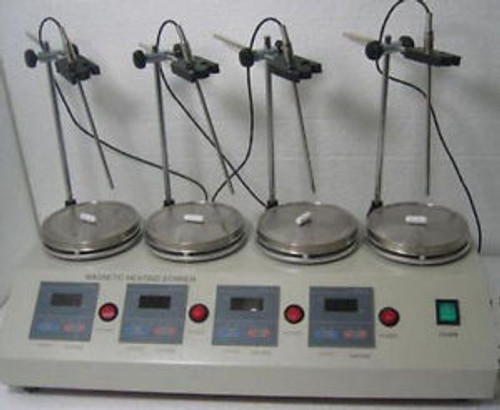 4 Units Multi Unit Digital Thermostatic Magnetic Stirrer Hotplate Hot Cf
