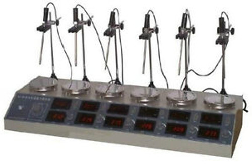 6 Heads Multi Unit Digital Thermostatic Magnetic Stirrer Hotplate Mixer