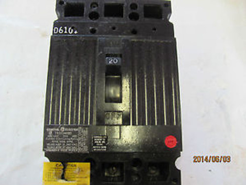 Ge Ted134020Wl 20 Amp 3 Pole 480 Volt New