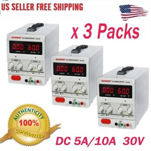 3X Universal 10A 30V Dc Dual Digital Power Supply Overload Circuit Protecting Eo