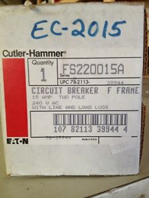 Cutler Hammer Ec2015 2 Pole 15 Amp 240 Volt Circuit Breaker New