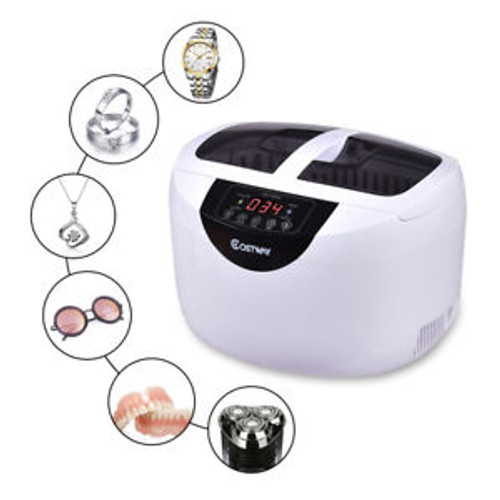 2.5 L Digital Heated Ultrasonic Cleaner Jewelry Eyeglasses Rings Professional