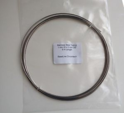 Stainless Steel Tubing for HPLC and GC 1 mm ID x 2 mm OD x 5 m Length