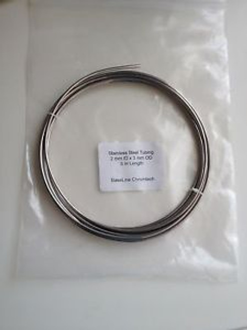 Stainless Steel Tubing for HPLC and GC 2 mm ID x 3 mm OD x 5 m Length