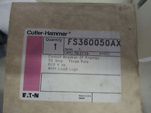 Cutler Hammer Fs360050 New In Box 3P 50A 600V Breaker #B54