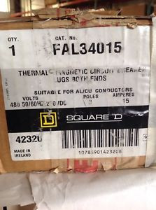 Square D Thermal Magnetic Circuit Breaker Pn: Fal34015