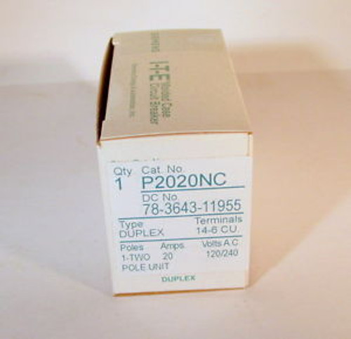 New In Box - Pushmatic Ite P2020Nc Circuit Breaker -