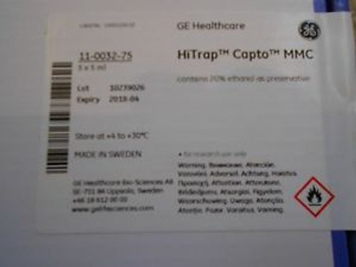 Sealed Ge Healthcare Hitrap Capto Mmc Column 5X5Ml Exp. 2018 Amersham Pharmacia