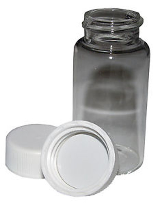 22Mm Low Background Glass Vial With Poly Lined White Plastic Screw Cap 500/Cs