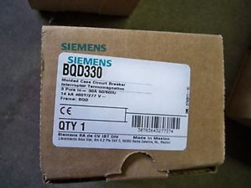 Siemens Bqd330 3Pole 30Amp 480V Circuit Breaker New! Warranty !